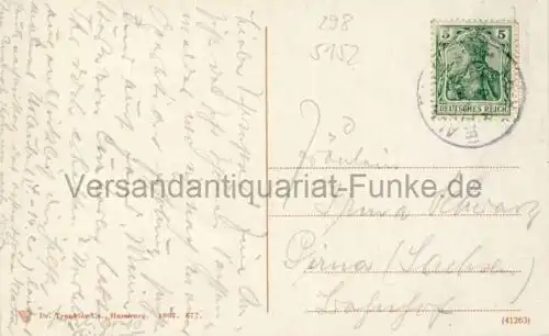 Aumühle - Zur Mühle
 Ansichtskarte / Postkarte, Verlagsnummer 677, benutzt 8.6.1908 Aumühle (Bez. Hamburg), heute Kreis Herzogtum Lauenburg in Schleswig-Holstein. 