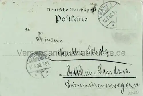 Gruss aus Kahla
 Ansichtskarte / Postkarte, Motiv aus Thüringen, benutzt 15.5.1900. 