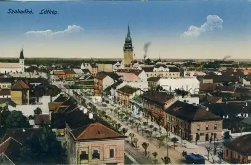 Szabadka - Látkép
 Ansichtskarte / Postkarte, Motiv aus Subotica / Vojvodina / Serbien, unbenutzt, aber beschrieben und datiert 4.4.1917, Chromolitho. 