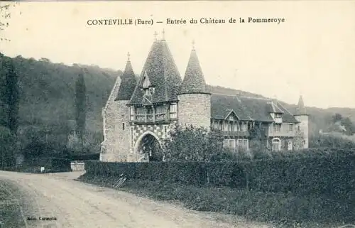 Conteville - Entrée du Château de la Pommeroye
 Ansichtskarte / Postkarte, Motiv aus Frankreich, unbenutzt "Conteville est une commune française, située dans le département de l'Eure et la région Haute-Normandie." (Wikipedia). 