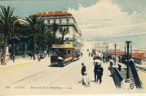 Alger - Boulevard de la République
 Algerien / Algérie, Postkarte postalisch unbenutzt Verlagsnummer 414. 
