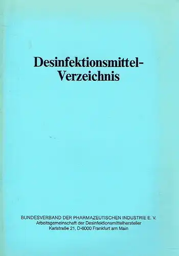 Desinfektionsmittel-Verzeichnis 1977. 