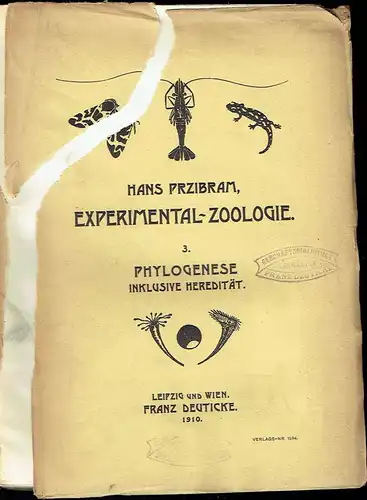 Experimental-Zoologie 3 Bänd 1907
 Eine Zusammenfassung der durch Versuche ermittelten Gesetzmäßigkeiten tierischer Formen und Verrichtungen
 Band 1-3 (von 7). 