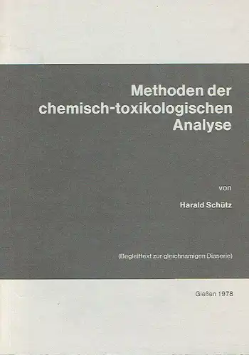 Harald Schütz, Institut für Rechtsmedizin der Uni Gießen: Begleittext zur gleichnamigen Diaserie
 Methoden der chemisch-toxikologischen Analyse. 