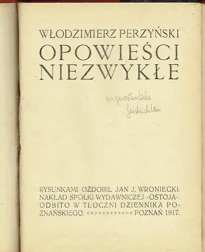 Włodzimierz Perzyński: Opowieści niezwykłe. 