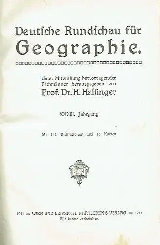 Deutsche Rundschau für Geographie. 