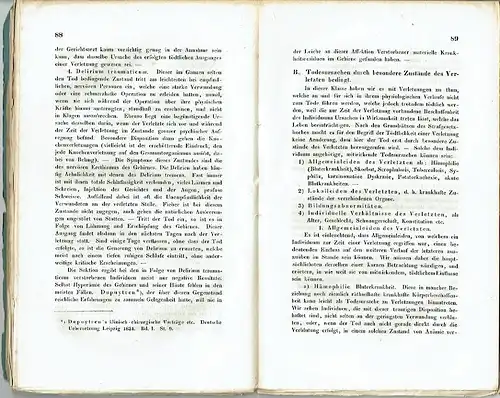 Dr. med. W. C. de Neufville, Frankfurt a. Main: Die tödtlichen Verletzungen
 nach den Grundsätzen der neueren deutschen Strafgesetzgebung. 