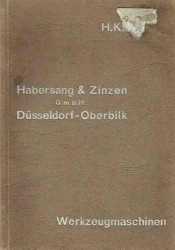 Katalog Werkzeugmaschinen
 H. K. 110. 