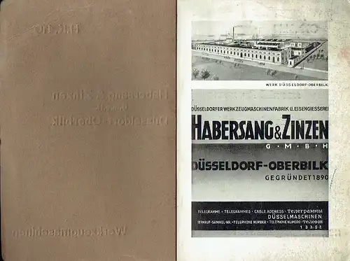 Katalog Werkzeugmaschinen
 H. K. 110. 