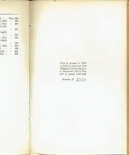 G. C. L. Sismondi: Epistolario
 Volume Primo (1799-1814) und Secondo (1814-1823) (2 von 4 Bänden)
 Documenti die Storia Italiana, Nuova Serie. 