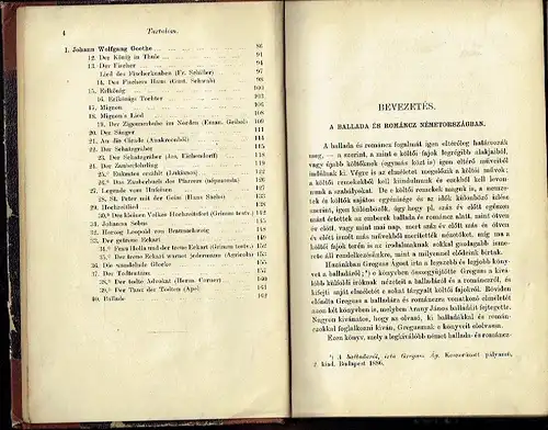 Heinrich Gusztav: Német Baladák és Románczok
 Elsö Rész: Bevezetes - Bürger - Goethe. 