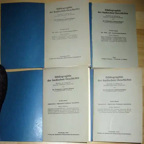 Bibliographie der badischen Geschichte
 6 (von 9) Bände in 11 Teilbänden. 