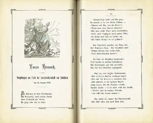 Lucas
 Festgabe an die Lucasbrüderschaft von Solothurn auf deren Jahresfest 1872. 