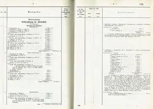 Haushalts-Etat für die Schutzgebiete auf das Rechnungsjahr 1902 nebst Anlagen. 