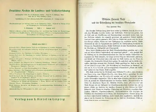 Deutsches Archiv für Landes- u. Volksforschung. 