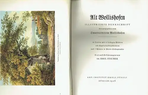 Dr. Emil Stauber: Alt Wollishofen
 Illustrierte Denkschrift. 