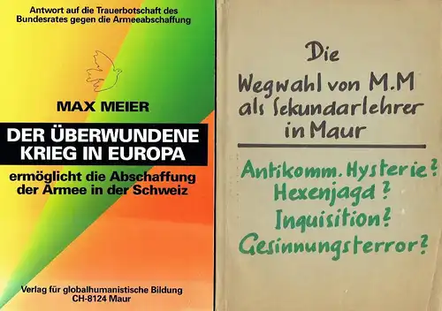 Max Meier u. a: Konvolut 6 Schriften von Max Meier u. a. 