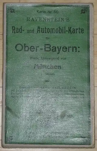 Ober-Bayern
 Weite Umgebung von München
 Ravenstein's Rad- & Automobil-Karte, Nr. 50. 