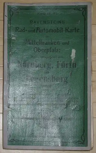 Mittelfranken und Oberpfalz
 Weite Umgebung von Nürnberg, Fürth und Regensburg
 Ravenstein's Rad- & Automobil-Karte, Nr. 47. 