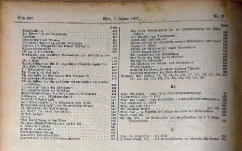 Bahn frei!
 Zeitschrift des Österreichischen Eisenbahnbeamten-Vereines, 20. Jahrgang, 37 Hefte komplett. 