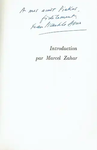 Marthe Belle-Jouffray
 Marcel Zahar: Jean Picart Le Doux
 Oeuvres de notre temps. 