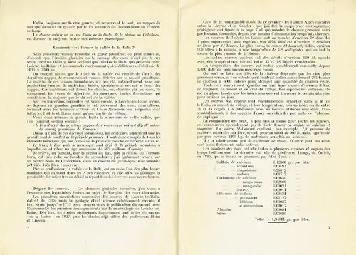Ing. Chs. Girardet: Notes sur l'origine des sources thermo-minérales de Loèche-les-Bains. 