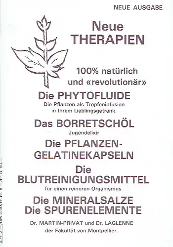 Dr. Martin-Privat
 Dr. Laglenne: Neue Therapien. 