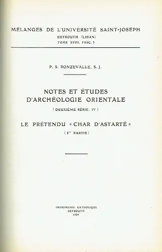 Konvolut von 14 Abhandlungen über Archäologie, Religion und Geschichte des Libanon und Syrien. 