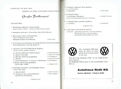 Adolf Schultz: 150 Jahre Stadtkapelle Achern a. d. Hornisgrinde
 verbunden mit dem Verbandsmusikfest des Acher-Renchtal-Musikverbandes. 