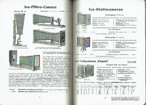 Illustrierte Preisliste über photographische Apparate und Bedarfsartikel. 