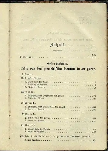 Dr. Franz Ritter von Močnik: Anfangsgründe der Geometrie in Verbindung mit dem Zeichnen
 Für Unterreal- und Bürgerschulen. 