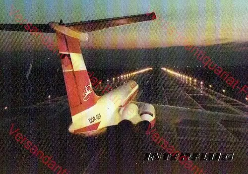 Interflug 4 Postkarten Flugzeug und Flughafen
 Ansichtskarte / Postkarte - Verlagsnummer: Z 01 15 0706 K (0705, 0976 und 1098) Karten des A 310, der IL 62, der L 410 und des Flughafens Berlin-Schönefeld. 