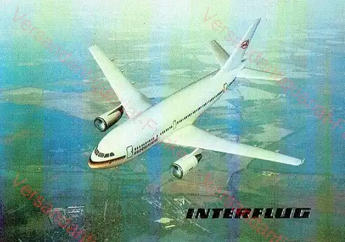 Interflug 4 Postkarten Flugzeug und Flughafen
 Ansichtskarte / Postkarte - Verlagsnummer: Z 01 15 0706 K (0705, 0976 und 1098) Karten des A 310, der IL 62, der L 410 und des Flughafens Berlin-Schönefeld. 