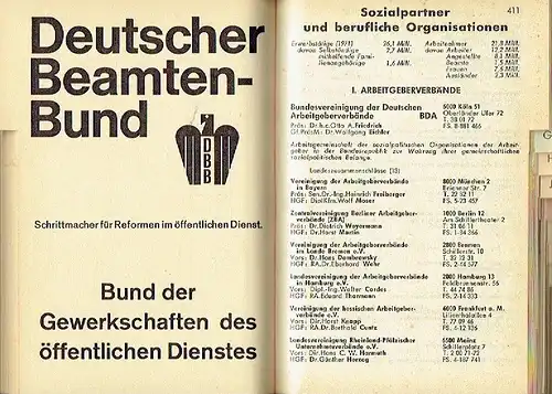 Taschenbuch des öffentlichen Lebens 1973
 Bundesrepublik Deutschland
 23. Jahrgang. 