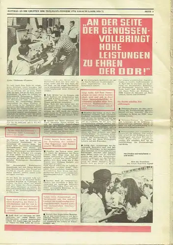 Trommel
 Sondernummer zur Vorbereitung auf den 25. Jahrestag der Sozialistischen Einheitspartei Deutschlands. 
