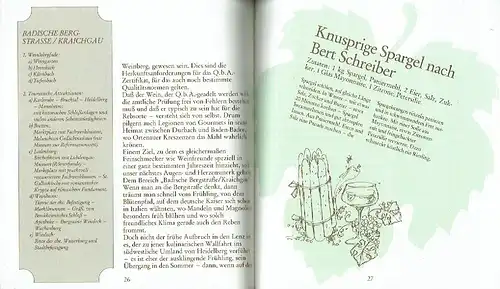 Genüßliche Geographie
 Badischer Wein - von der Sonne verwöhnt. 