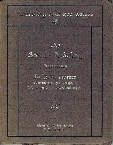 Johann Anton Zehnter, Oberlandesgerichtspräsident, Karlsruhe: Die Badische Verfassung vom 21. März 1919
 Mit einer Vorgeschichte und Anmerkungen versehen. 