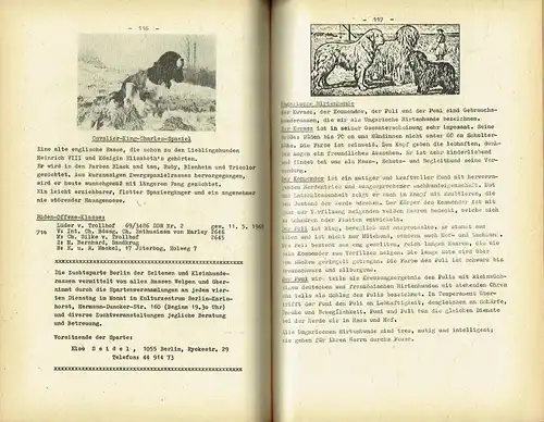Allgemeine Ausstellung ... Werbeschau der Diensthunde und Rassekatzen ... Berlin-Biesdorf
 Rassehunde. 