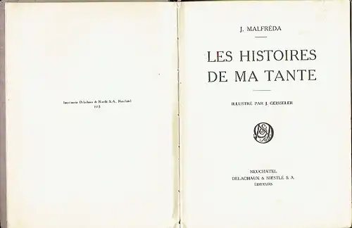 J. Malfréda: Les histoires de ma tante. 