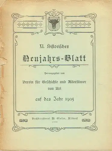 XI. Neujahrs-Blatt auf das Jahr 1905. 