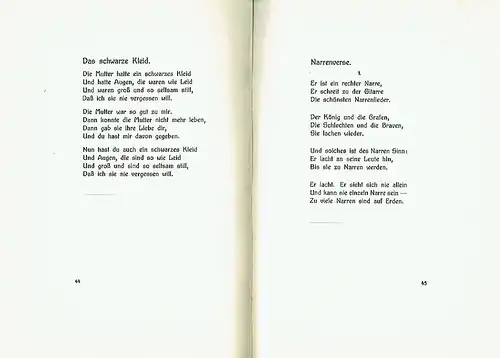 Hans Roelli: Das leuchtende Jahr
 Verse der Jahreszeiten und Minnelieder. 