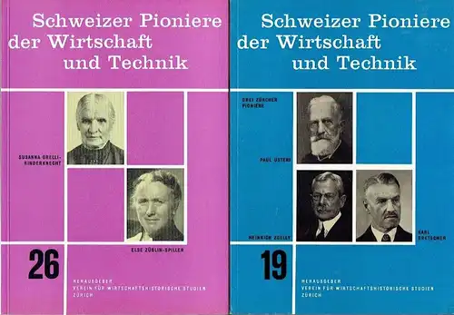 Konvolut von 7 Heften der Reihe
 Schweizer Pioniere der Wirtschaft und Technik. 