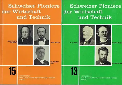 Konvolut von 7 Heften der Reihe
 Schweizer Pioniere der Wirtschaft und Technik. 