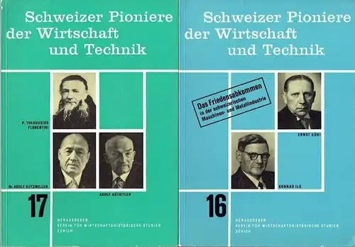 Konvolut von 7 Heften der Reihe
 Schweizer Pioniere der Wirtschaft und Technik. 