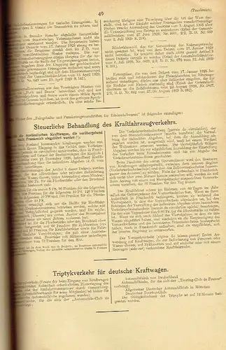 Zollhandbuch für Frankreich und das Saargebiet
 Erster bis Dritter Nachtrag. 