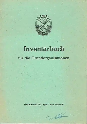 Inventarbuch für die Grundorganisationen. 