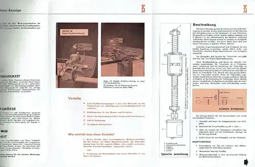 Prospekt für Rotax Digitale Positionsanzeige für Ihre Werkzeugmaschinen. 