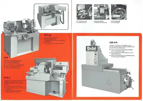 Präzisions-Rundschleifmaschinen für Messer und Flächen. 