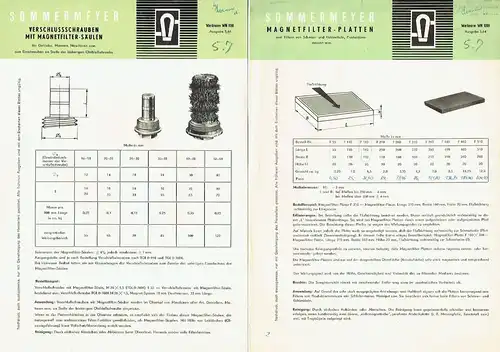 6 Prospekte für Filtertechnik, Magnetfilter, Micro-S-Filter. 