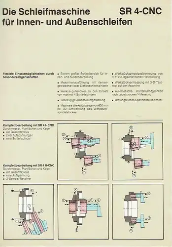 Prospekt für Schleifmaschine SR 4-CNC. 